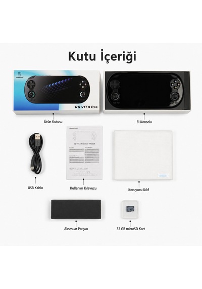 Rg Vıta Pro Taşınabilir El Oyun Konsolu Rk3576 4gb Ram 5000 Mah, Android Retro Oyun Konsolu
