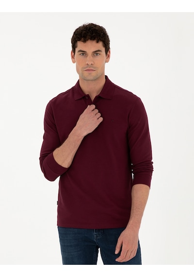 Pierre Cardin Slim Fit Erkek Sweatshirt Bordo 50294438-vr014 Bordo Pierre Cardin Slim Fit Erkek Sweatshirt Bordo 50294438-vr014 Bordo