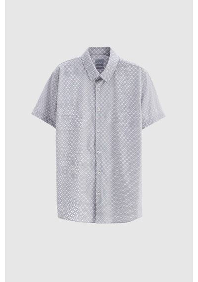 Twn Slim Fit Taş Baskılı Easy Iron Gömlek 4ec02ad042802 S01