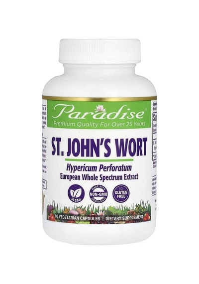 Paradise Herbs, St John's Wort, 90 Vegetarian Capsules 300 Mg Per Capsule