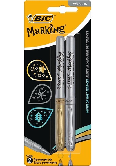 Bic Marking Color Permanent Marker Metalik Kalem Altın-gümüş 2'li Altın - Gümüş