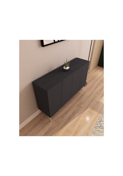 Serel 120 Cm Konsol, Tv Ünitesi, Çok Amaçlı Dolap - Antrasit-gümüş Antrasit-gümüş Serel 120 Cm Konsol, Tv Ünitesi, Çok Amaçlı Dolap - Antrasit-gümüş Antrasit-gümüş