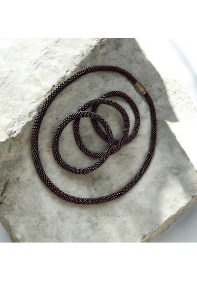 Chichibeads Mor Renk Bohem Kolye Bileklik Set Eflatun - Mor
