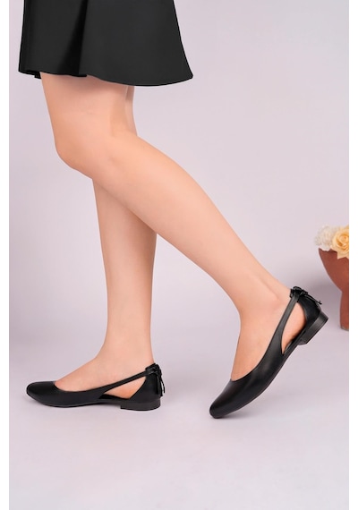 Nesilshoes Nesil Shoes Ceylan 201 Siyah Kadın Babet