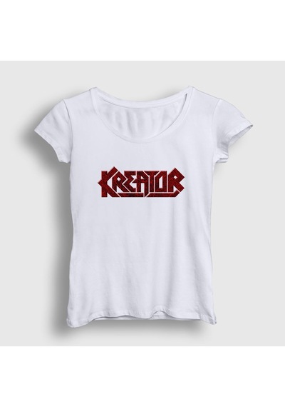 Presmono Kadın Logo V2 Kreator T-shirt Beyaz