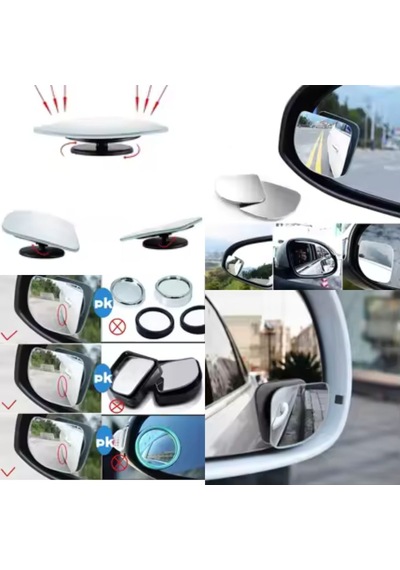 Oto Ayna Araç Kör Nokta Aynası Ayarlanabilir Çerçevesiz Üçgen 2li Set Sy-052