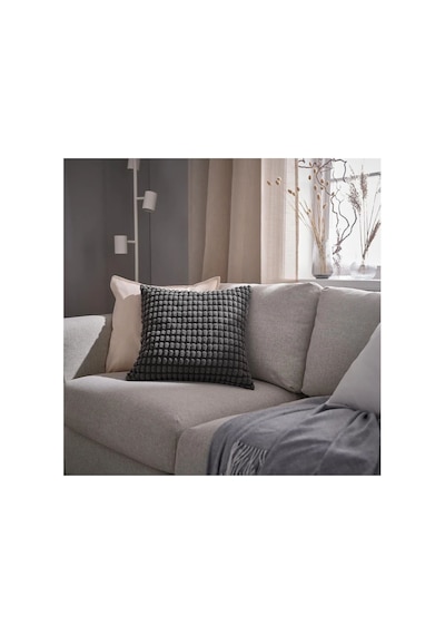 Ikea Svartpoppel Yastık Kılıfı 50 X 50 Cm Siyah Gri Siyah - Gri