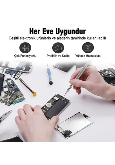Özel Kutulu 25 Parça Mini Tornavida Seti Profesyonel Masa Telefon Gözlük Saat Tamir Seti Yıdız