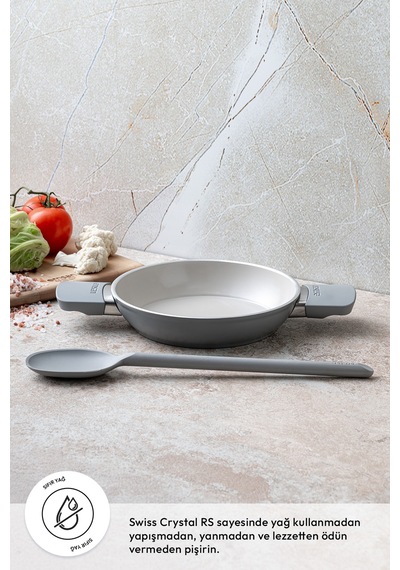 Emsan Swiss Cyrstal Rs Sahan Gri 20 Cm Gri
