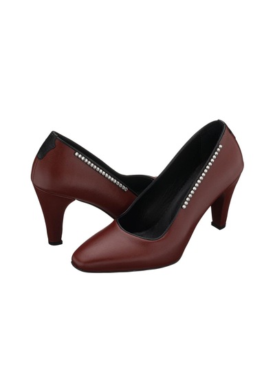 Costo Shoes 40-41-42-43-44 Numara Ays7986 Kahve Topuklu Özel Seri Kadın Stiletto Bej