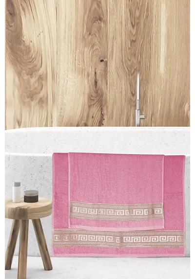 2 Parça Banyo Havlu Seti Helen %100 Pamuklu 70x140 Cm Pembe