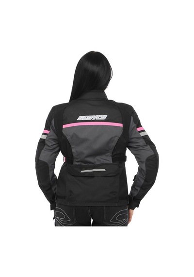 Ebakbak Motosiklet Kadın Montu 4 Mevsim Uzun Oxford 600-d Dayanıklı Kumaş Women Mont Black