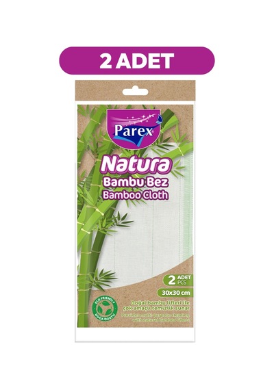 Parex Natura Bambu Bez 2'li Paket 30 X 30 Cm İkili Set Beyaz