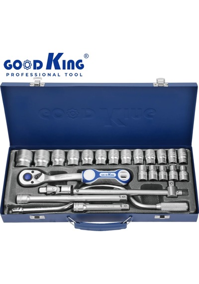 Goodkıng 24 Parça 1/2" Lokma Anahtar Ve El Aletleri Seti Cr-v Çelik