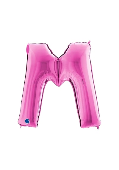 Folyo Harf ''m'' Pembe Renkli 40 Inc 101 Cm-grabo Doğum Günü Balonu Çok Renkli