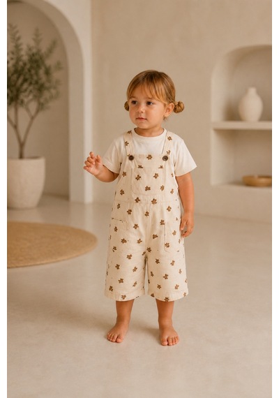 Eray Alp Kids Unisex Çocuk Baskılı Ayıcık Salopet Alt Üst Takım Yazlık Günlük Model Çok Renkli Eray Alp Kids Unisex Çocuk Baskılı Ayıcık Salopet Alt Üst Takım Yazlık Günlük Model Çok Renkli