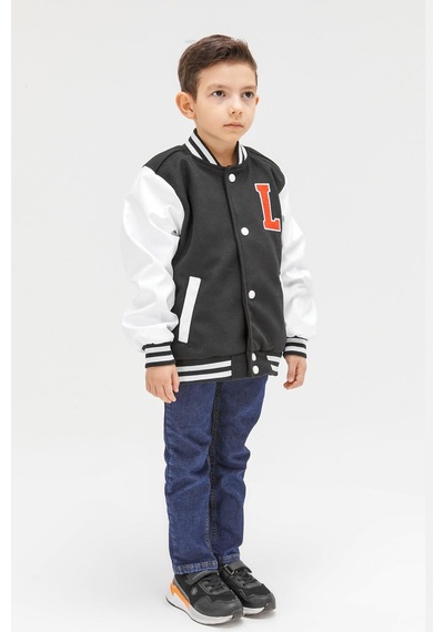 Benitto Kids Erkek Çocuk Mevsimlik Kaşe Kolej Mont 51299-siyah Siyah