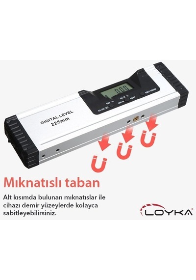 Loyka 5419-225d Dijital Eğim Ölçer çizgi Lazerli 22.5cm