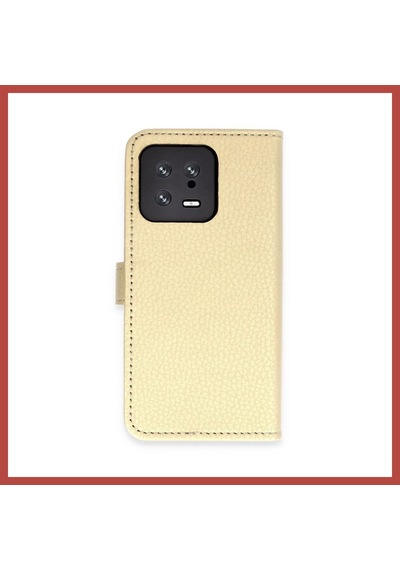 Bezos Mi 13 Trend S Plus Kapaklı Kılıf - Gold Erdotıca