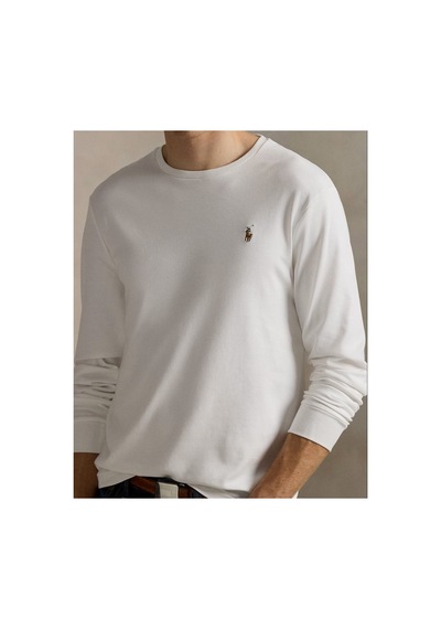 Polo Ralph Lauren Özel Tasarım Regular Kesim Yumuşak Pamuklu Sweatshirt Beyaz