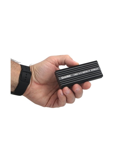 Usb3.2 Gen2 10gbps Type-c - M.2 Nvme & Sata Ngff Ssd Led Dokunmatik Ekranlı Disk Kutusu Dk-ac-dsem6