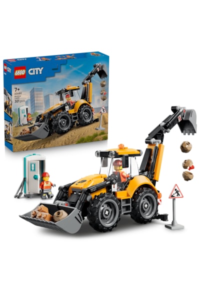 LEGO® City Sarı Kazıcı Yükleyici 60480 - 7 Yaş ve Üzeri Çocuklar için 2 Minifigür İçeren Yaratıcı Oyuncak Yapım Seti (301 Parça)