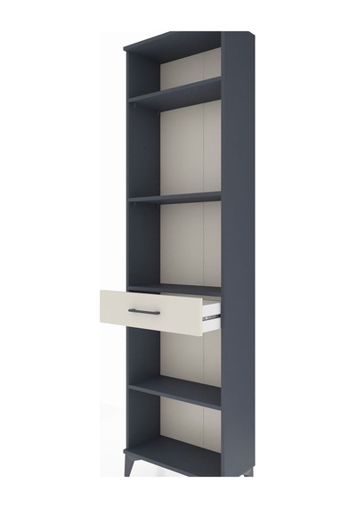 Arges Dolap 4 Raflı Tek Çekmeceli 60x30x221 Antrasit-aytaşı Antrasit