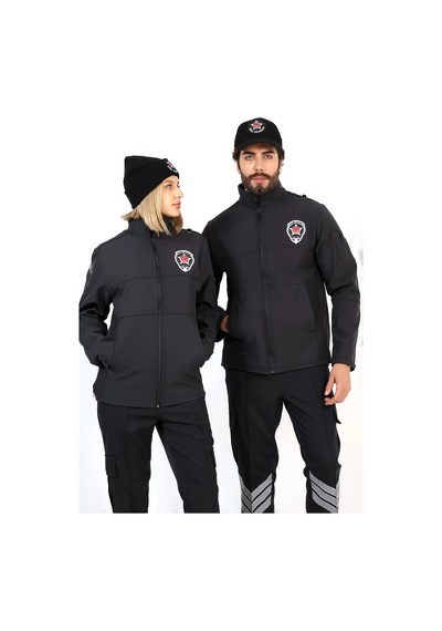 Yeni Tip Güvenlik Soft Shell Mont Siyah