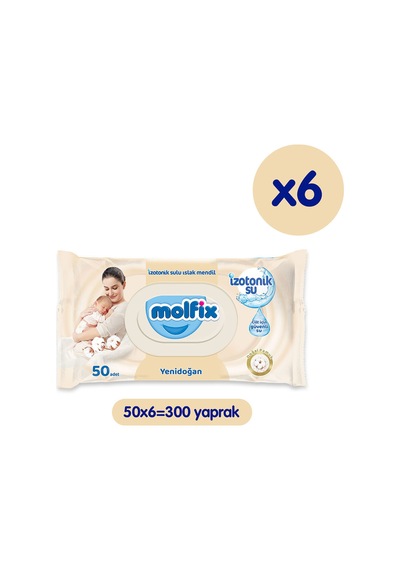 İzotonik Sulu Islak Mendil Yenidoğan 300 Adet Tekli