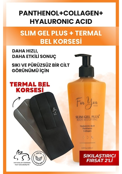 Sıkılaştırıcı, Bölgesel İncelme, Selülit Ve Çatlak Karşıtı, Slim Jel Plus& Termal Bel Korsesi