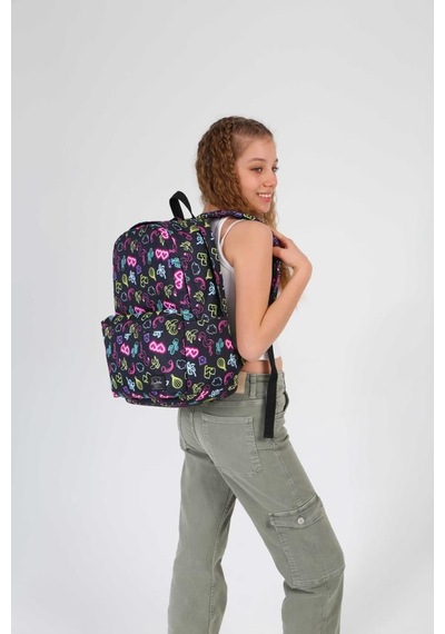 Kaukko Nature Sırt Çantası Neon Art K1702 Siyah