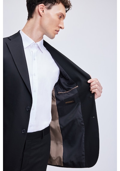 Hatemoğlu Siyah Comfort Fit Desenli Mono Yaka Klasik Takım Elbise 33181024t013 991 Siyah