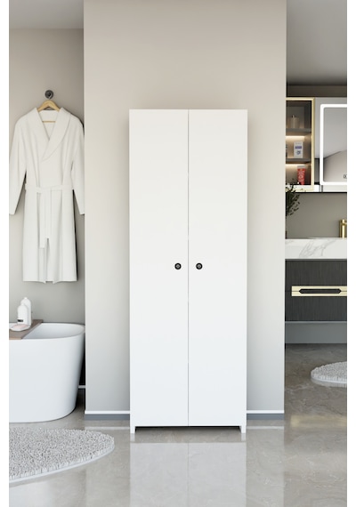 Alpaevmobilya Çok Amaçlı 2 Kapaklı 5 Raflı 150 Cm Banyo Dolabı Organizer Düzenleyici Ve Çamaşır Odası Dolabı Beyaz Alpaevmobilya Çok Amaçlı 2 Kapaklı 5 Raflı 150 Cm Banyo Dolabı Organizer Düzenleyici Ve Çamaşır Odası Dolabı Beyaz