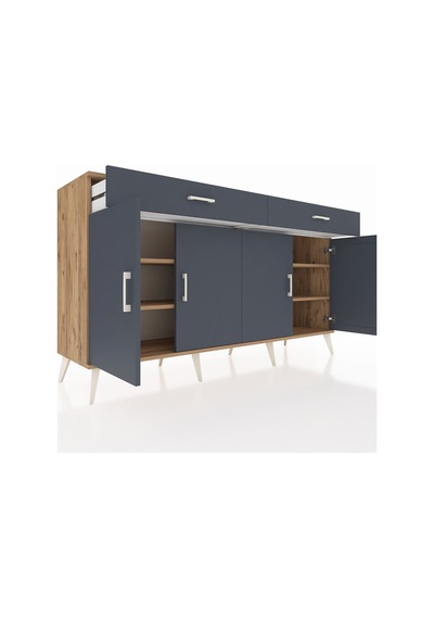 Hyperion Konsol 4 Raflı 2 Çekmeceli 4 Kapaklı 176x44x99 Çam-antrasit Atlas Çam/antrasıt - Atlas Çam Hyperion Konsol 4 Raflı 2 Çekmeceli 4 Kapaklı 176x44x99 Çam-antrasit Atlas Çam/antrasıt - Atlas Çam