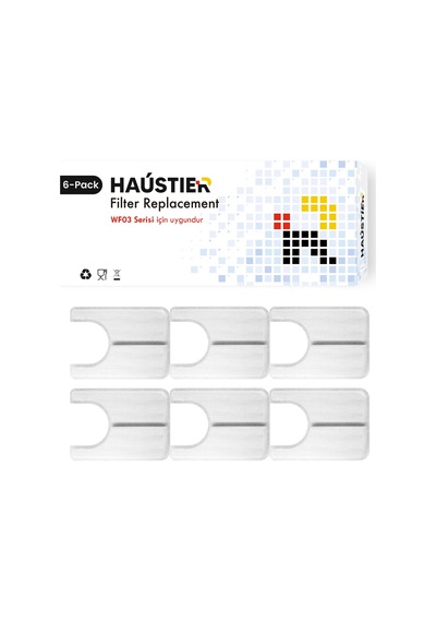 Haustier Wf003 Otomatik Su Sebili Uyumlu 6lı Filtre Seti
