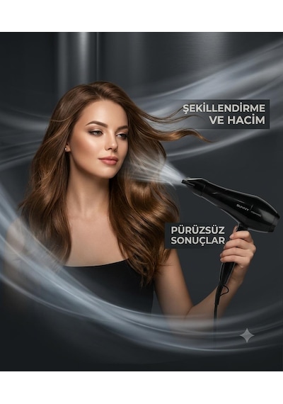 Sunny Powerx Sn6sktr25s Ac Motorlu 2 Kademe Isı 3 Kademe Hız Ayarlı Saç Kurutma Makinesi 2200w