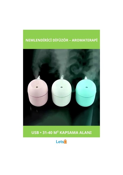 Taşınabilir Aroma Difüzörü Ve Hava Oda Nemlendirici 220ml Kapasiteli, Usb Şarjlı 1 Adet
