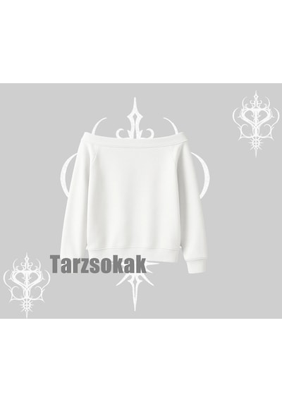 Kayık Yaka Sweatshirt Your Love Is Killing Me Dead Romance Beyaz