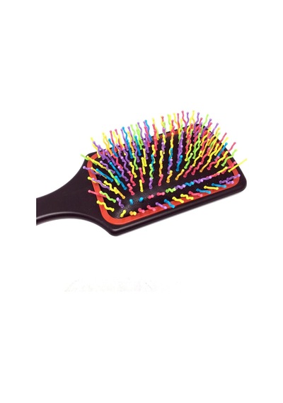 Pratik Renkli Uçlu Plastik Saç Fırçası Tarağı Ergonomik Tarak 5468