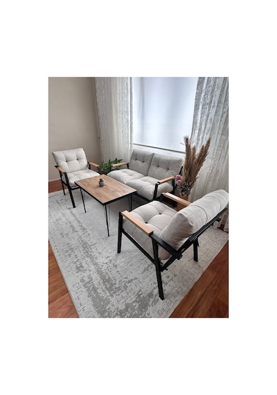 Green Garden Gülizar,model, Balkon, Bahçe, Cafe, Metal Koltuk Takımı, Bahçe Takımı , Çay Seti, 2+1+1+sehpa Krem