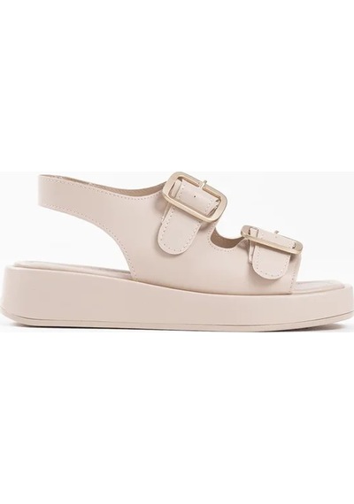 Trendella Bej Cilt Kadın Sandalet Tr17my02c Siyah