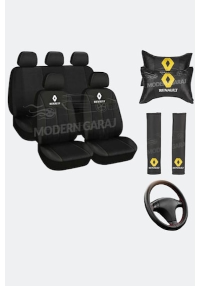 Renault Megane 2 Oto Koltuk Kılıfı + Boyun Yastığı Kemer Konforu
