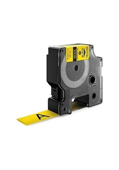 Dymo RhinoPro 18056 Isıyla Küçülen Şerit 12mmx1.5m Sarı/Siyah Uyumlu