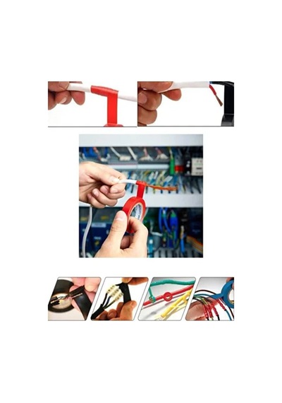 İbico İ13-027 Renkli İzolasyon Elektrik Bandı 0.15mm X 18mm, 6 Yards - 10'li Paket