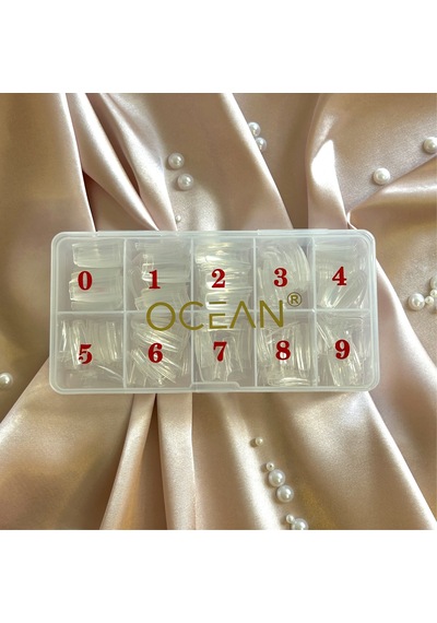 Ocean 500'lü Şeffaf Yarım Ay Protez Tırnak Tips Seti