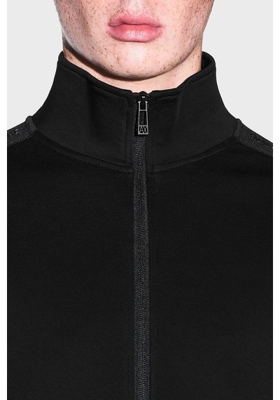 Armani Exchange Pamuk Karışımlı Dik Yaka Fermuarlı Sweat Erkek Sweat Xm003144 Af13047 Uc001 Siyah