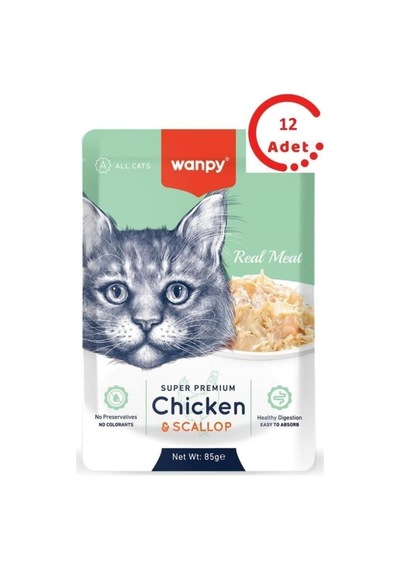 Pouch Tavuklu & Deniz Taraklı Yaş Kedi Maması 85 Gr X 12 Adet
