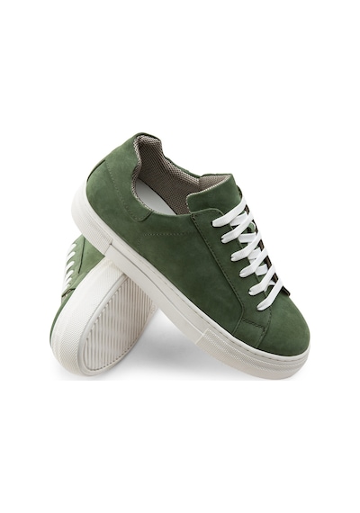 Deery Hakiki Süet Yeşil Sneaker Kadın Ayakkabı - Z1681Zyslc02 Yeşil