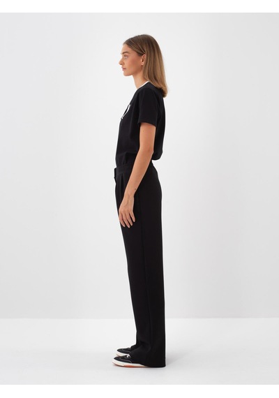 Xint Siyah Pamuk Dokulu Oversize Sweat Pantolon 470462