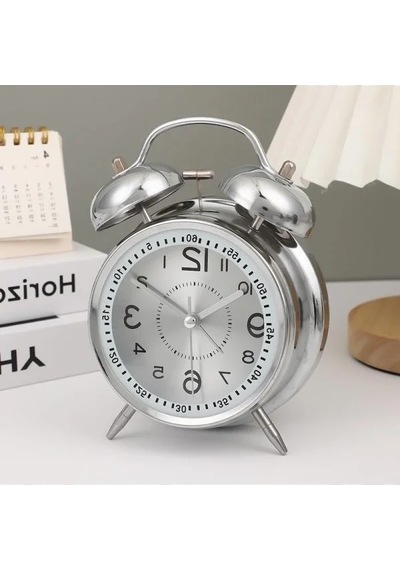 Fosforlu Işıklı Analog Çalar Saat 07 Beyaz